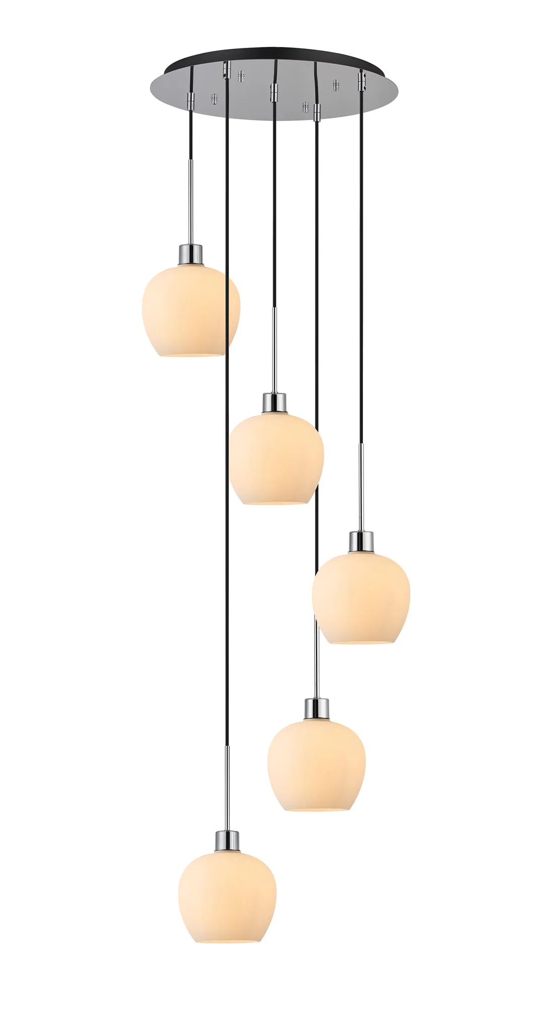 Lori Polished Chrome Ceiling Lights Deco Multiple Pendant